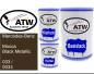 Preview: Mercedes-Benz, Mocca Black Metallic, 033 / 0033: 500ml Lackdose + 500ml Klarlack + 250ml Härter - Set, von ATW Autoteile West.